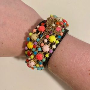 Nordstrom Multicolored Bejeweled Cuff Bracelet